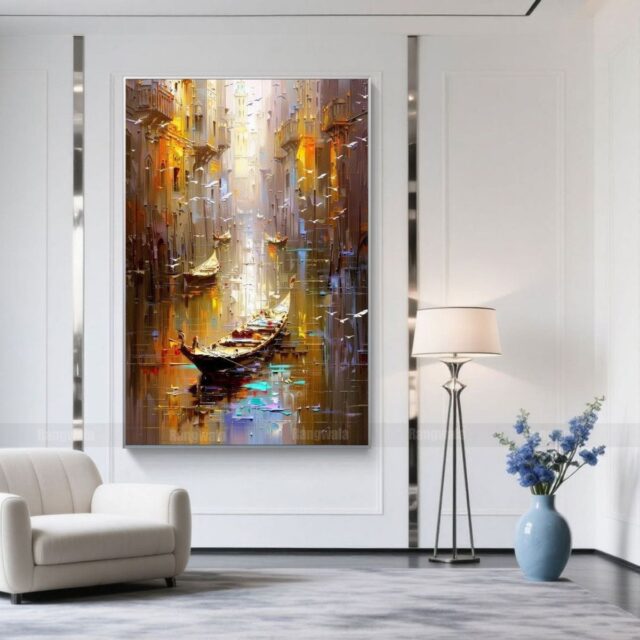 The Boats Abstract Painting Art