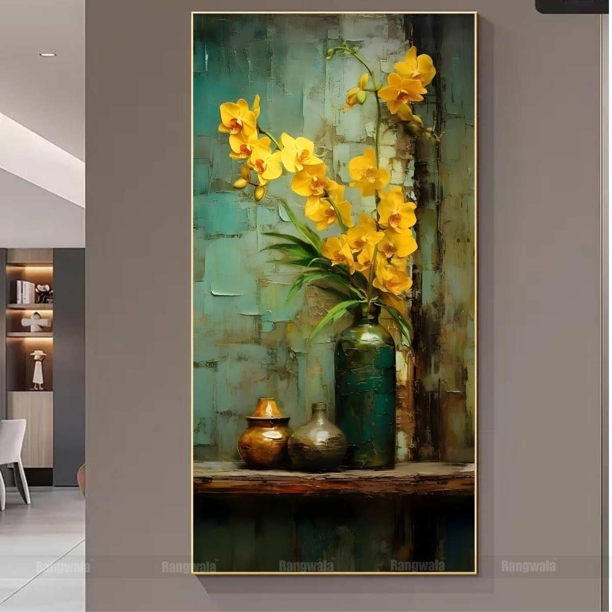 Yellow Orchid Painting Art