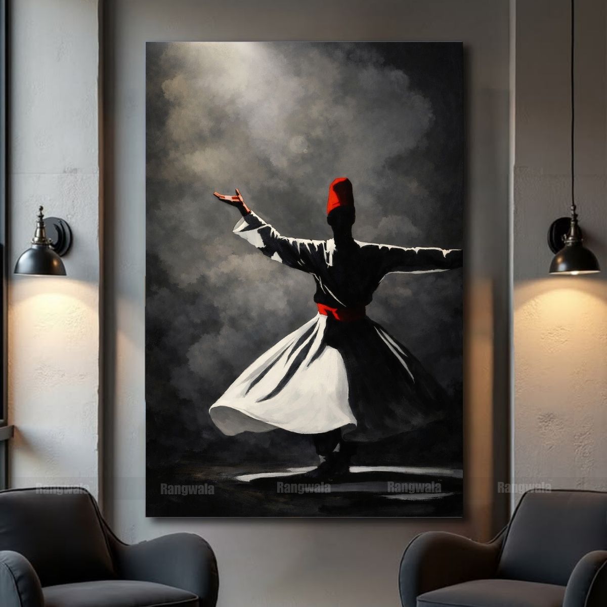 Dervish in Moonlit Painting Art